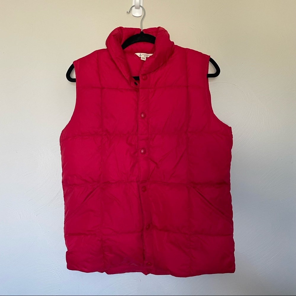 Lands’ End Kids Red Down Quilted Puffer Vest NWOT